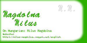 magdolna milus business card